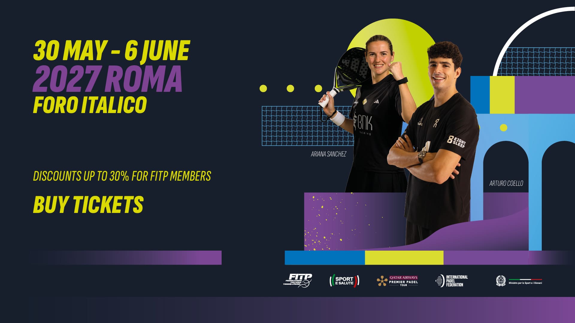 BNL Italy Major Premier Padel 2027 – Get tickets now